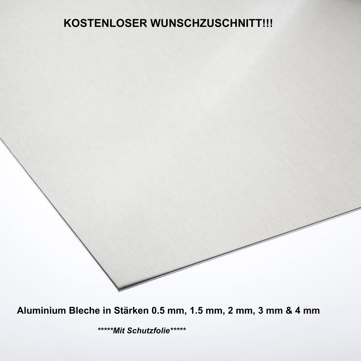 Aluminiumblechzuschnitt 40x50 Cm – 1,5 Mm Stark – Walzblank, Einseitig Schutzfolie – Für DIY Und Handwerk