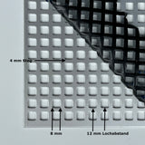 Aluminium  Eloxiert E6/EV1 Silber Lochblech QG8-12 - 1,5mm dick