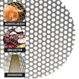 Ronde Edelstahl Lochblech RV5-8 - 1,5mm dick