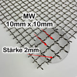 Aluminium Wellengitter MW 10 x 10 - 2,0mm dick