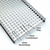 Abdeckungsgitter für Terrarien - Lochblech Aluminium