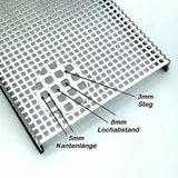 Abdeckungsgitter für Terrarien - Lochblech Aluminium