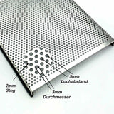 Abdeckungsgitter für Terrarien - Lochblech Aluminium