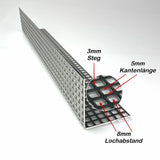 Aluminium - L-Profil - 1,5mm dick - QG5-8 - 1000mm lang