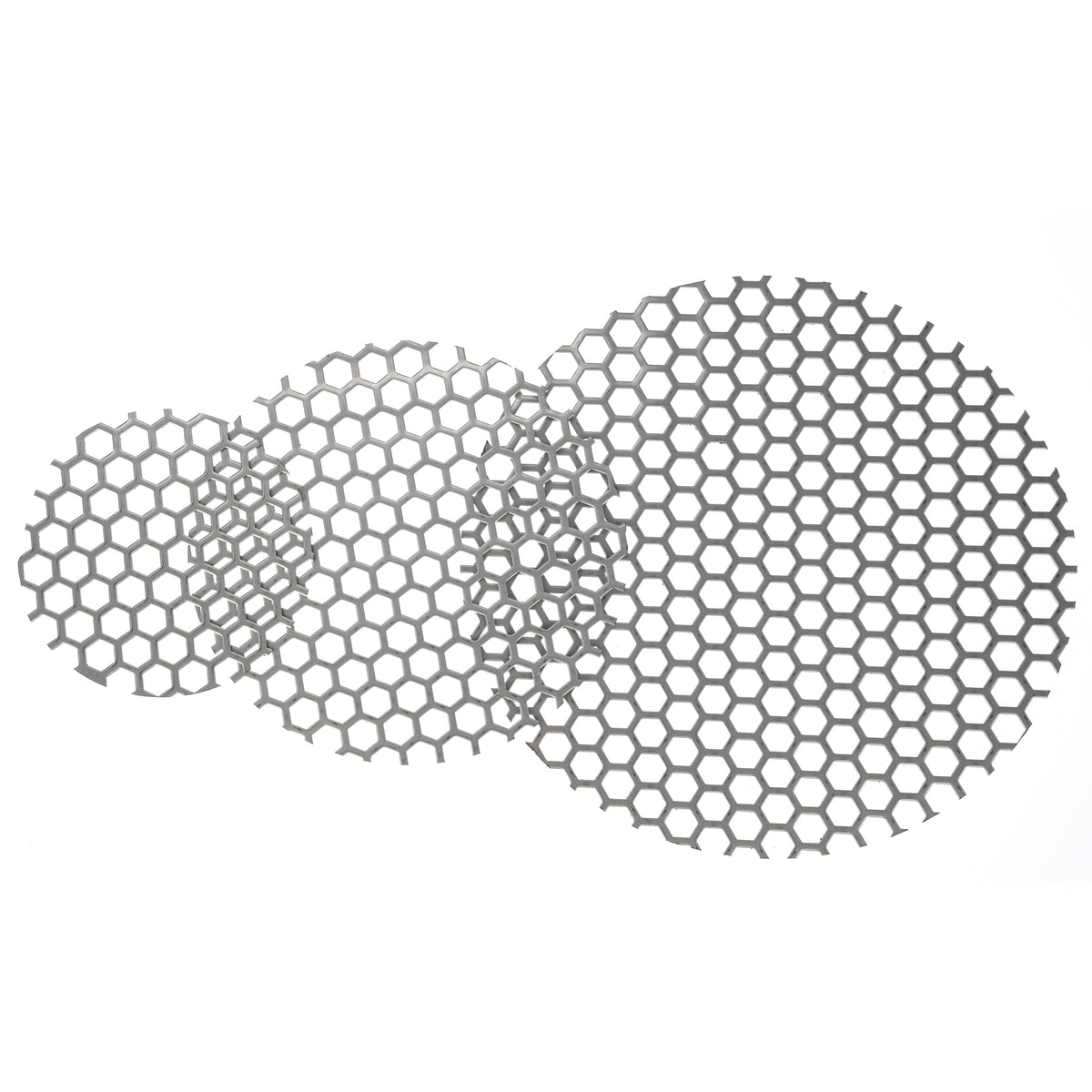 Stahl Lochblech Hexagonal HV6-6,7 - 1,5mm dick - Schwarz