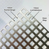 Stahl Blank Lochblech QG10-15 - 2,0mm dick