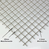 Edelstahl Roh - Wellengitter MW20x20 - 2,5mm dick