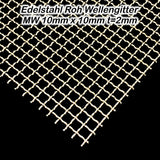 Edelstahl roh Wellengitter MW10x10 - 2,0mm dick