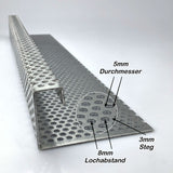 Edelstahl - Kiesfangleiste mit 3 Kanten - RV5-8 - 1000mm lang