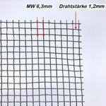 Edelstahl Roh - Drahtgewebe MW 6,3mm x 6,3mm - 1,2mm dick