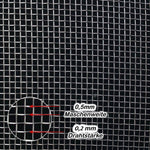 Edelstahl Roh - Drahtgewebe MW 0,5x0,5 - 0,2mm dick
