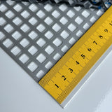 Aluminium Eloxiert - Lochbleche QG8-12 - 1,5mm dick einseitig foliert