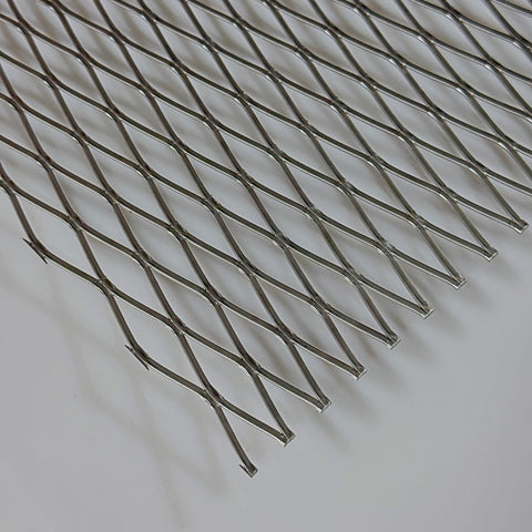 Edelstahl Roh Streckgitter flachgewalzt - MW 43 x 13 x 2 x 1 - 1,0mm dick