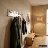 Edelstahl Wandhaken Garderobe - 40cm breit - 1,5mm dick - Beidseitig geschliffen