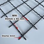 Stahl blank Wellengitter MW 40 x 40 t= 4,0 mm dick