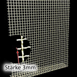 Edelstahl roh Wellengitter MW30x30 - 3,0mm dick