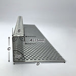 Aluminium - Kiesfangleiste mit 3 Kanten - RV5-8 - 1000mm lang