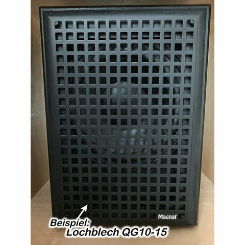 Lochblech Schwarz - Hexagonalgitter HV2-2,5 - DC01 - Stahl - 1,0mm dick -  Zuschnitt nach Maß (500 mm x 100 mm)