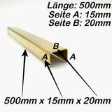 Messing Winkelprofil, U-Profil, 1,0mm, 500mm lang