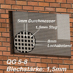 Kellerfenstergitter- Abdeckung aus Aluminium- QG 5-8- Beispiel Text