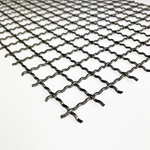 Stahl blank Wellentgitter 15 x 15 mm Maschenweite, 2mm dicke