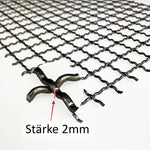 Stahl blank Wellentgitter 15 x 15 mm Maschenweite, 2mm dicke