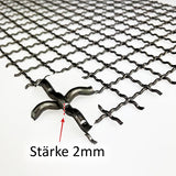 Stahl blank Wellentgitter 15 x 15 mm Maschenweite, 2mm dicke