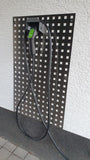 Edelstahl Wandschutz für  E-Auto-Ladekabel aus Lochbleche QG20-50 - 1,5mm dick - Beids. geschliffen & foliert